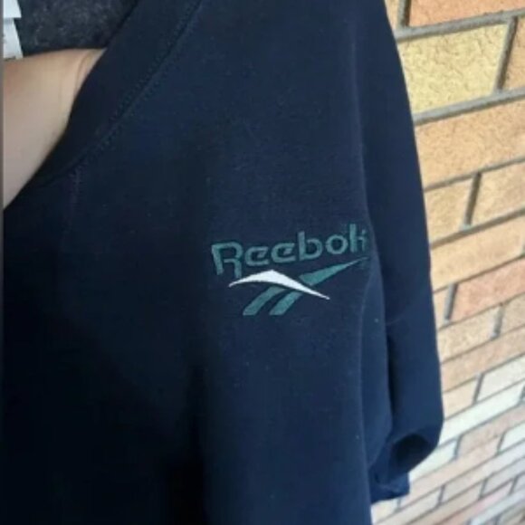Vintage Reebok 90’s Pullover Crewneck Sweatshirt Blue Embroidered Logo Size XL - Picture 2 of 5